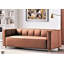 Polyester Sofa With Tufted Low Back Design, Elegant 3 Seater Couch For Coastal And Modern Farmhouse Living Rooms, 87" Wide, Easy Assembly-578767841
