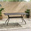 Table de terrasse rectangulaire en fonte d'aluminium