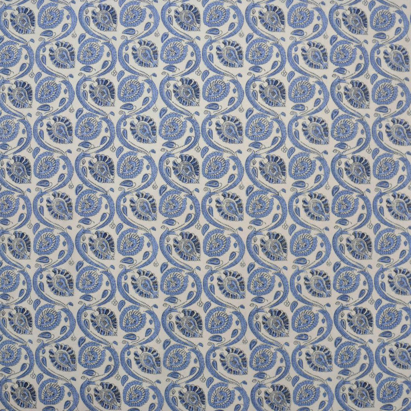 Floral Fabric, Fresh Blue