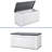 Edrosie Inc 59.1'' W 160 Gallons Water Resistant Resin Lockable Deck Box in White