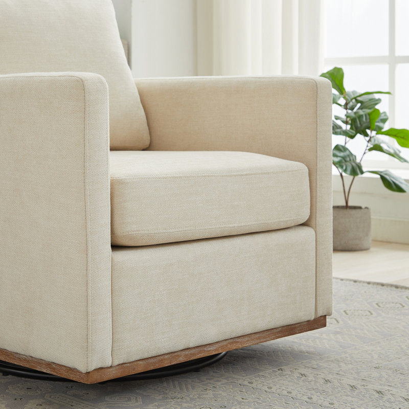 Fauteuil pivotant 360 °, Chenille+Beige