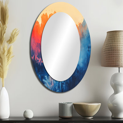 Miroir mural Scatter The Seeds In Bold Hues Abstract II - blanc