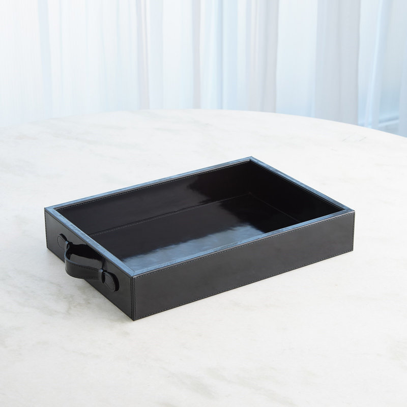 Decorative Tray, 3.25"H x 18"W x 12.5"D