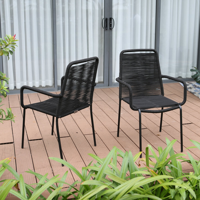 Fauteuil de patio Brittany, Noir