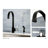 Kingston Brass Continental Single-Handle 2-Hole Deck Mount Kitchen Faucet with Side Sprayer-21066704