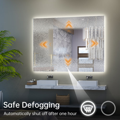 Wrought Studio LED Backlit Lighted Bathroom Vanity Mirror/Wall Mirror ...
