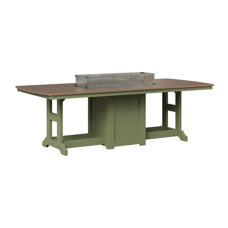 Table de salle à manger avec foyer 72 po Berlin Gardens Garden Classic, H 31 po x l 44 po x P 96 po