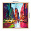 "Times Square with Yellow Cabs" par Kinley, reproduction d'art sur toile encadrée-1653459999