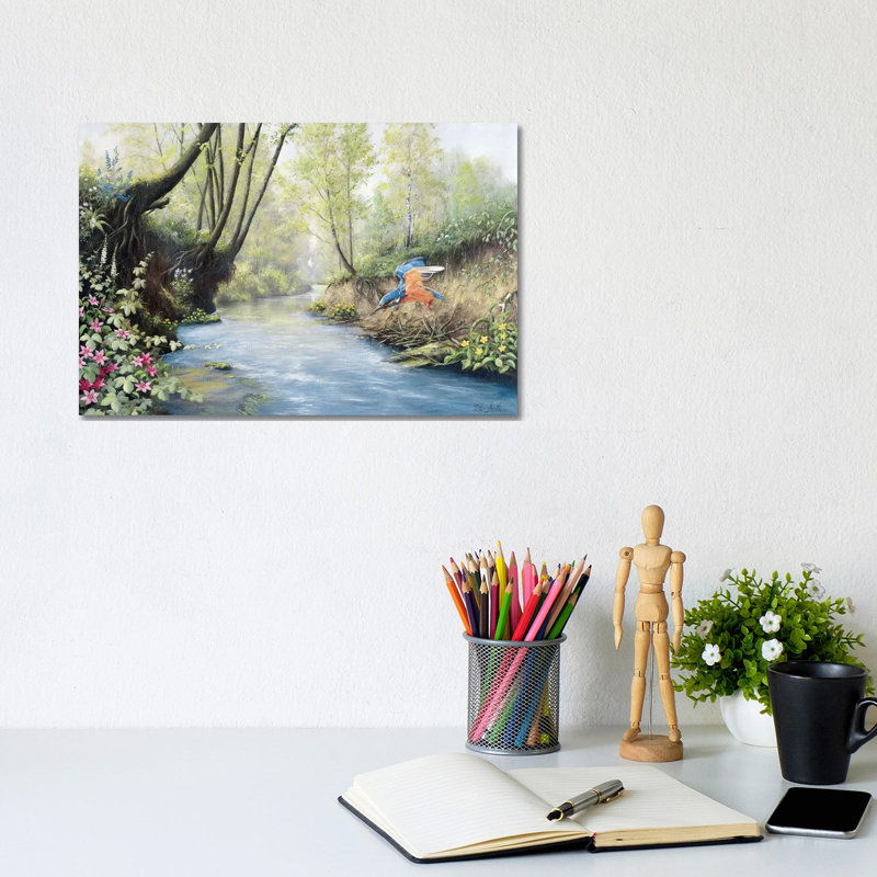 Kingfisher by Peter Motz - Wrapped Canvas Print, 20.32cm H x 30.48cm W x 1.91cm D