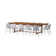 Askey 12 - Person Patio Dining Set with Extendable Rectangular Table