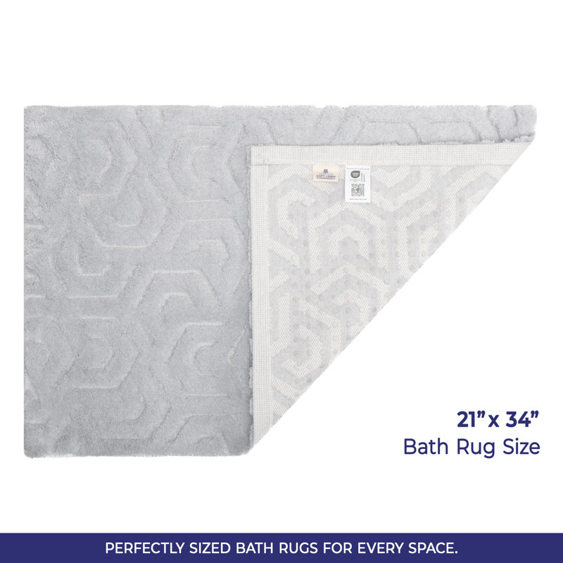  Tapis de bain antidérapant, Gris clair