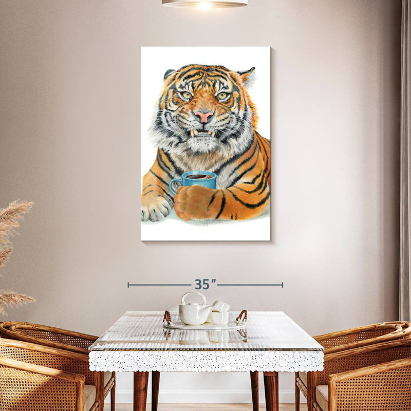 Brampt Too Early Tiger, 45" H x 30" W
