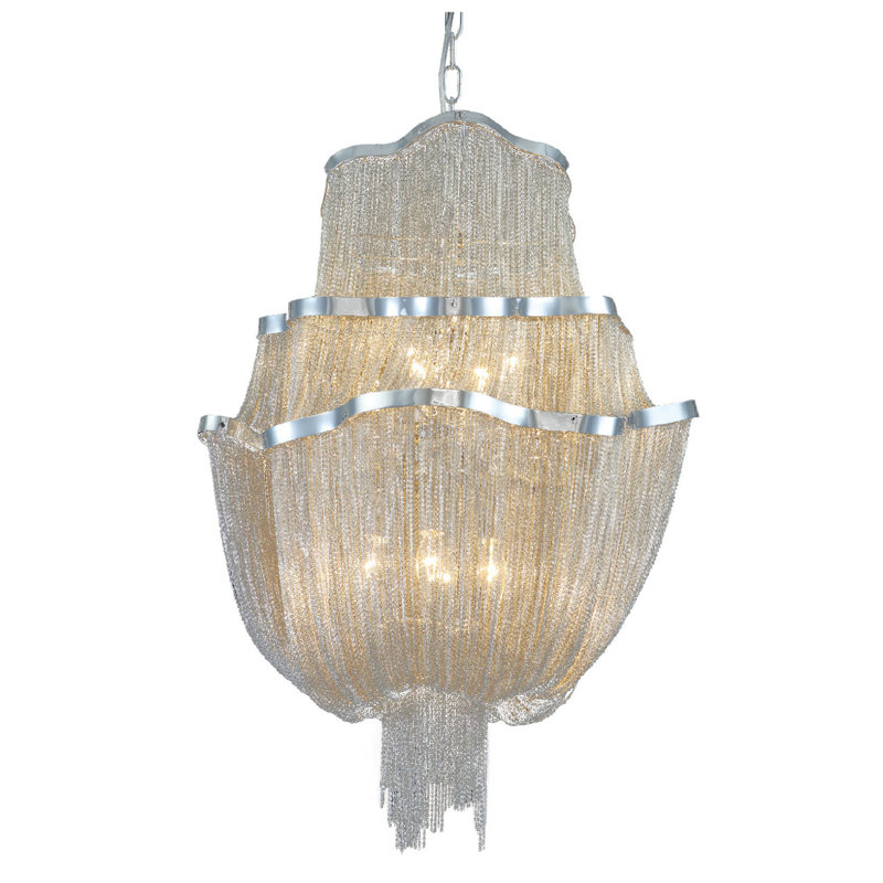 Lustre transitionnel en aluminium 8 lumières