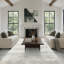 Abstract Modern Machine Washable Grey / Beige Indoor Area Rug with Non-Slip Backing-23441649