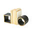 Geometry Bookends-Iron/Gold-Pair