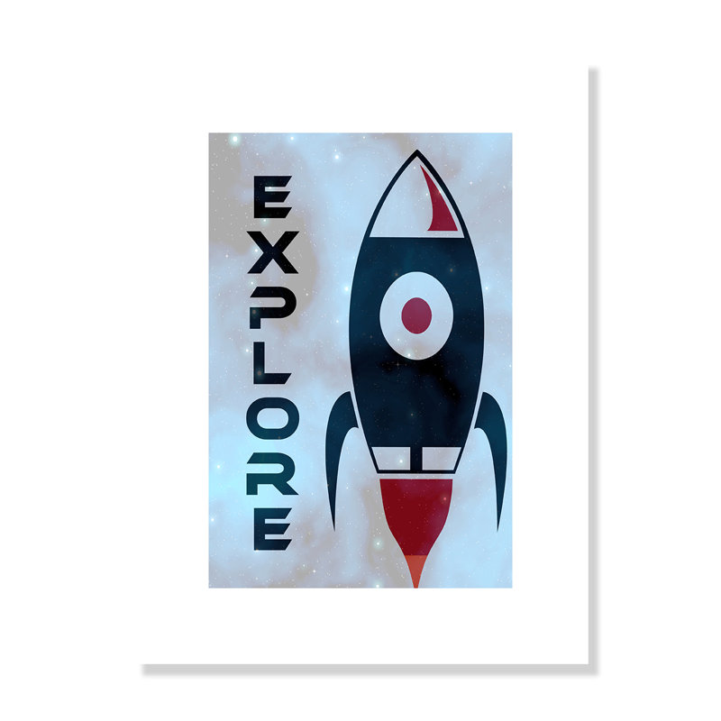Explorer l’espace, H 16 po x l 12 po x P 1 po, Papier
