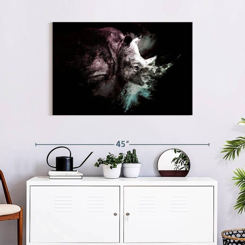 Brampt Wild Explosion - The Rhino, 24" H x 36" W