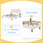 Structure de lit, lit plateforme tapissier en velours avec tête de lit réglable en hauteur, structure robuste et Alats, conception silencieuse, compatible avec les matelas sans ressorts, facile à assembler-130160415-130160418