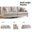 87'' Wide Upholstered Corduroy Sofa, Modern 3-Seater Couch with Recessed Arm (Set of 2)-510692414