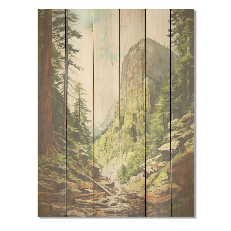 Majestic Giants Pine Tree - séquoia, art sur bois de pin naturel, H 32 po x l 24 po