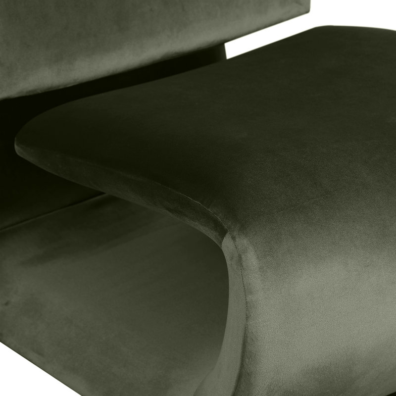 Koco Velvet Accent Chair, Green Velvet
