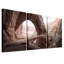 Toile rouge grès rouge encadrant Misty Desert Canyon, ensemble de 3 toiles murales-133444516