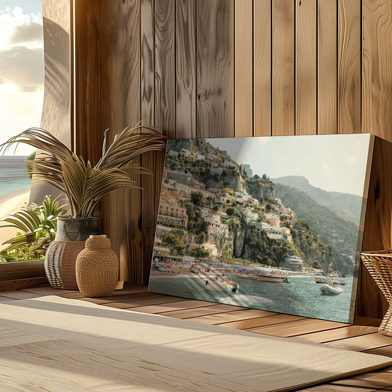 Impression sur toile Nautical Positano, H 32 po x l 48 po x P 1,25 po, Toile tendue, 1