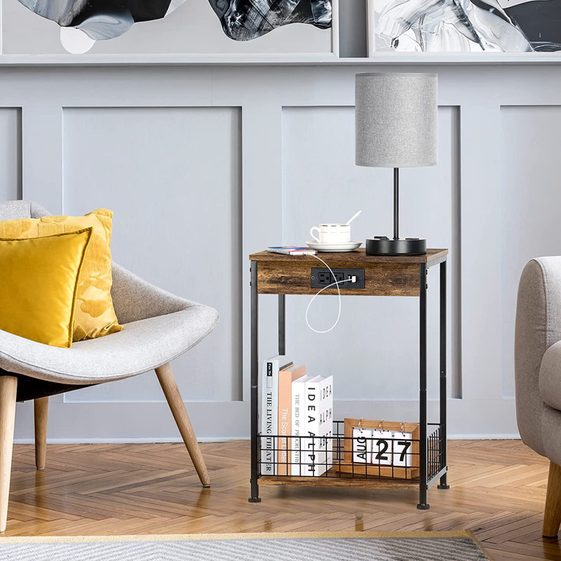 Table de chevet Arkita, Brun