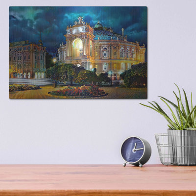 Luxe Luxe Art 'Odessa, Opéra et ballet d'Ukraine, la nuit du théâtre d'opéra et de ballet d'Odessa par - impression sur