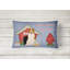 Coussin lombaire intérieur/extérieur bleu/rouge moderne dog house