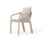 Chaise de salle à manger d'extérieur en bois d'acacia avec coussins Cody-1570301656