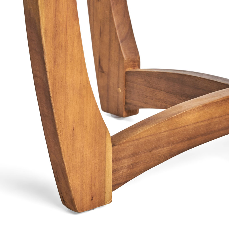 Table d'extérieur en bois de style rustique avec lattes 27,5 po