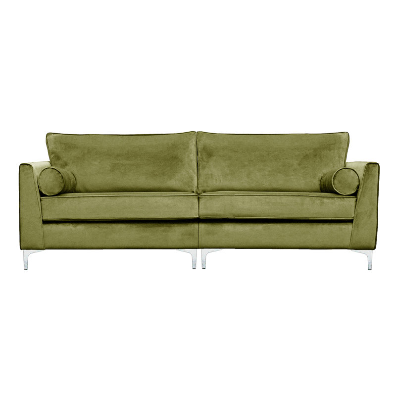Giancarlo 4 Seater Velvet Sofa, Olive