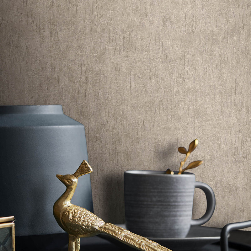 Minoris Textured Scratch Effect Wallpaper Roll 10.05m x 0.70m, Brown