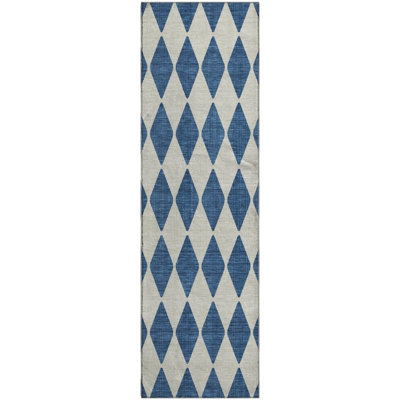 Premium Machine Washable Cerrito AMF578 Navy Rug