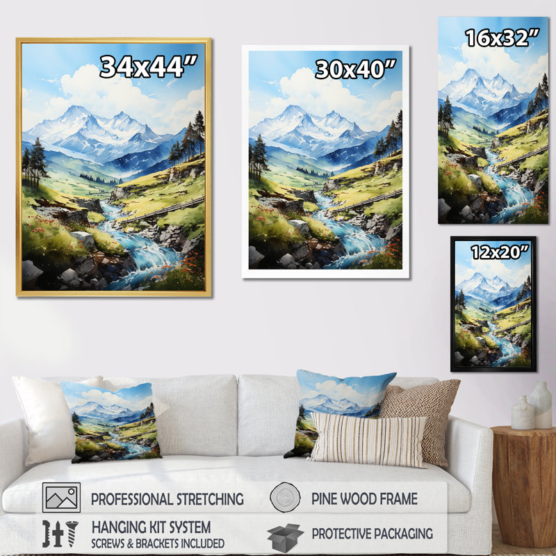 Sommet de la montagne Serenity Creek I, Toile tendue, H 32 po x l 24 po