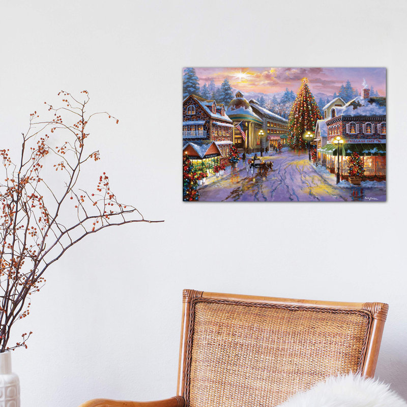 Christmas Eve by Nicky Boehme - Print on Canvas, 20.32 cm H x 30.48 cm W, No Frame