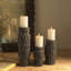 Porte-bougie en bois Elegent 4x12 "