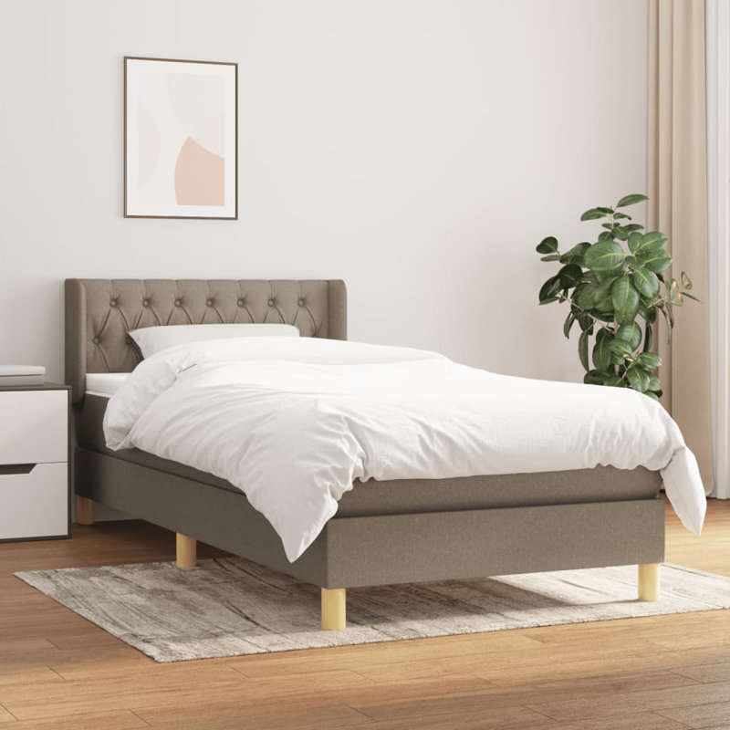Allenby Fabric Bed, Single (3'), Cream/Natural