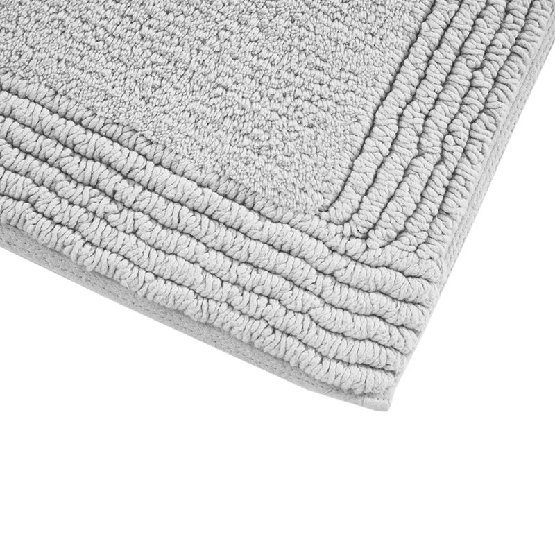 Tapis 100% coton 3000G / m² 3000 x 21 po, entièrement réversible et chic, antidérapant, Gris