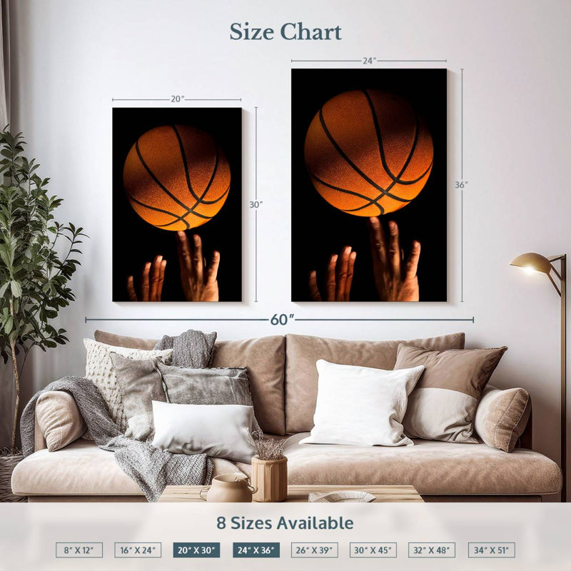 Sireci Basketball Tip Off, 36" H x 24" W