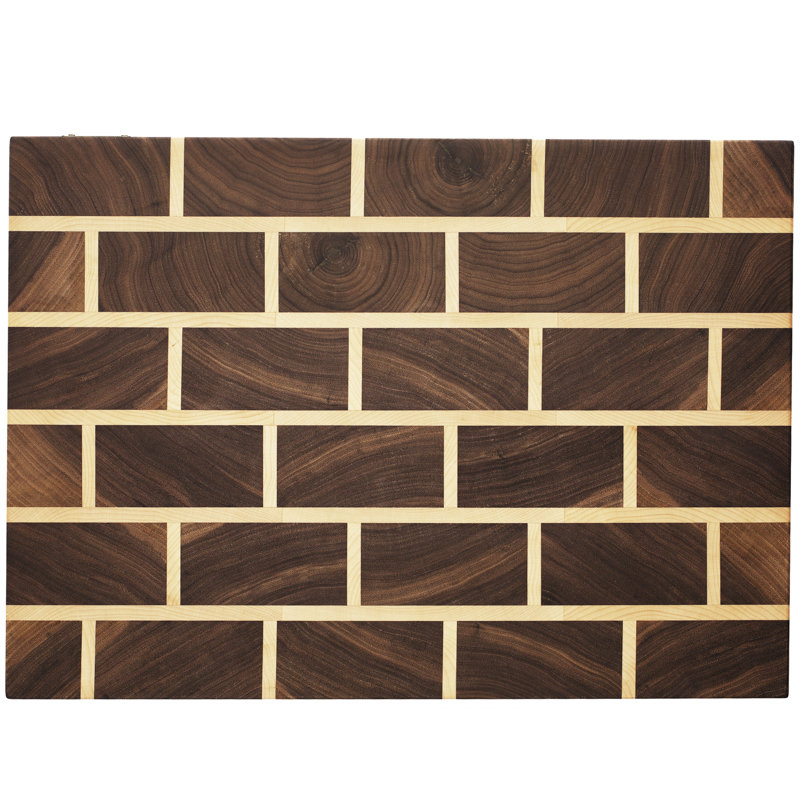 Walnut/Maple Wood Cutting Board, 10" W x 15" L