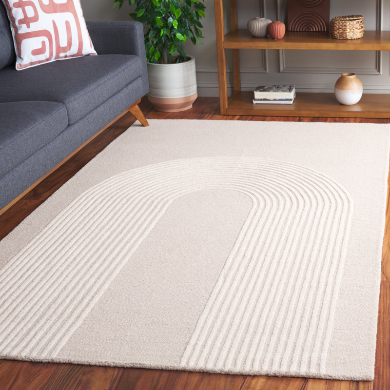 Orion Ebony Hand Tufted Wool Pile Rug, Rectangle 5' x 8'