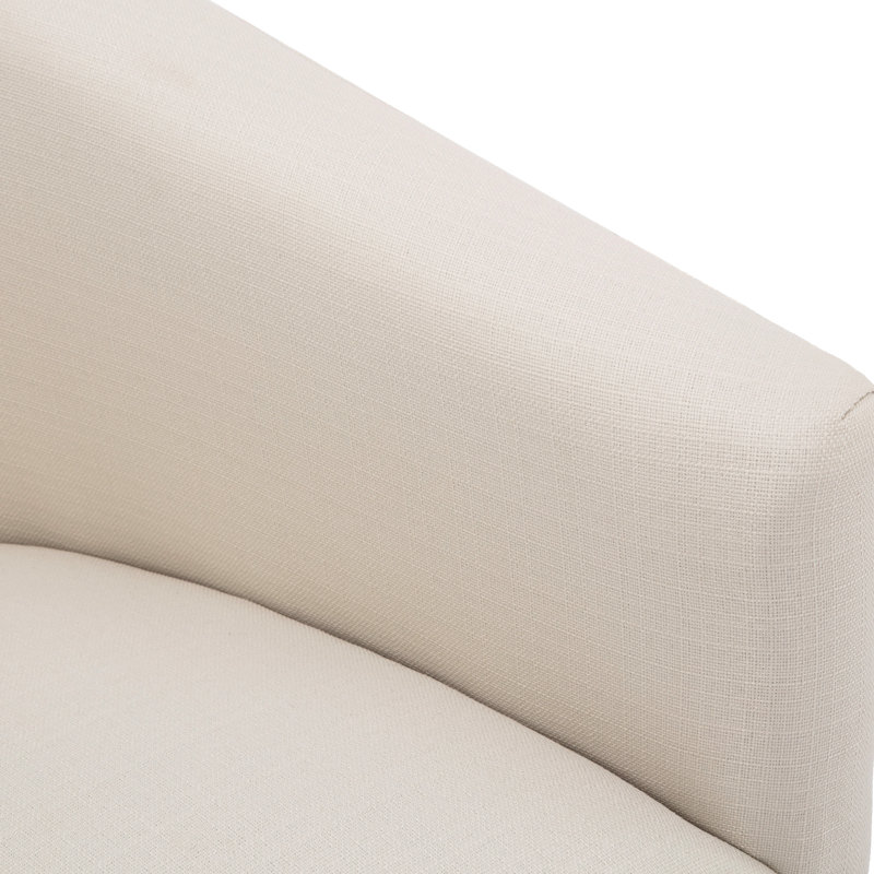 Fauteuil pivotant en jupe de lin Earl