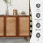 47" Walnut Sideboard Buffet Cabinet With 3 Doors,mid-century Buffet Cabinet
