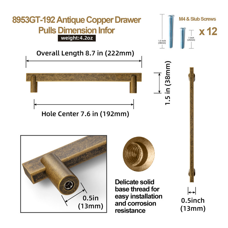 Bar Pull Multipack, 7 9/16" Centre to Centre