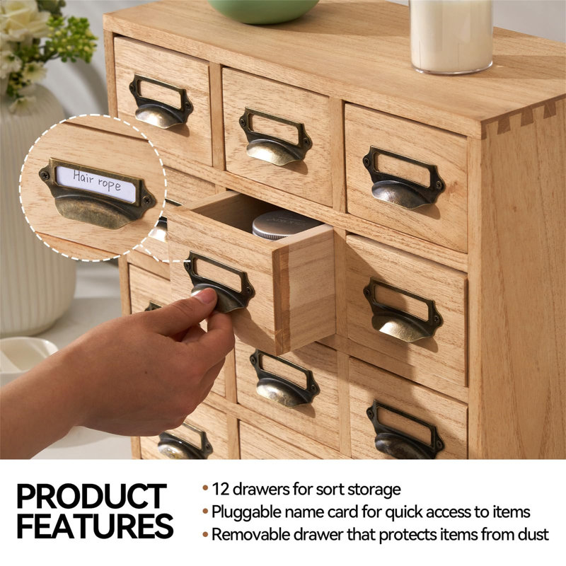 Manufactured Wood Desk Organiser, Beige