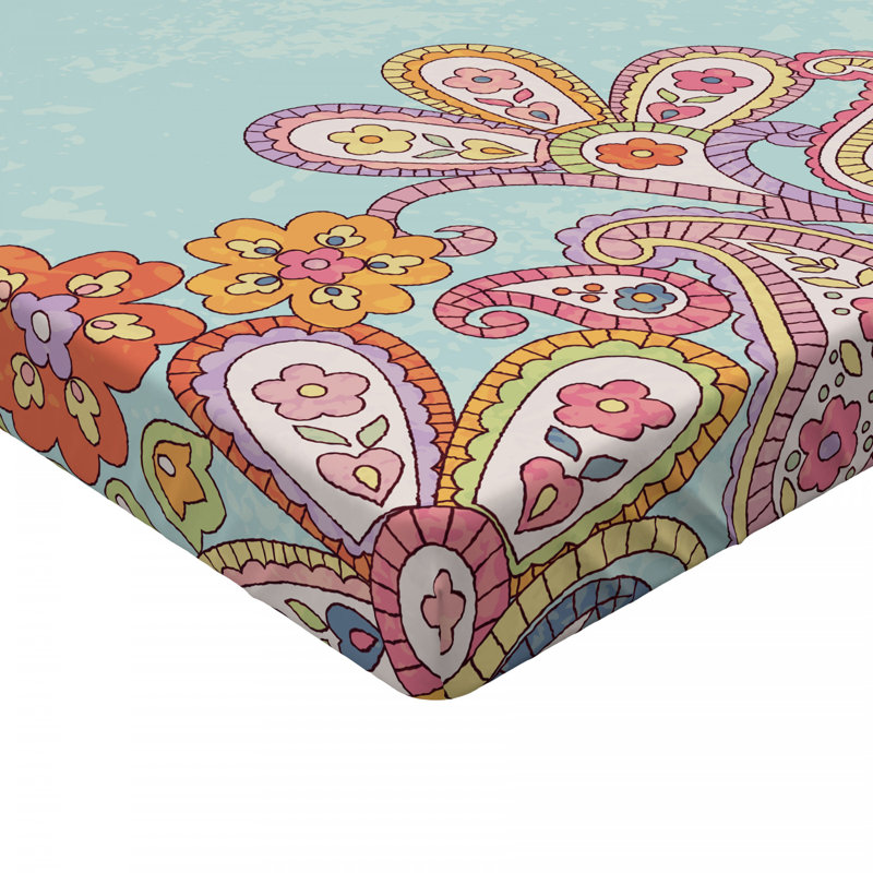 Microfiber Floral Fitted Sheet, Full Fitted Sheet