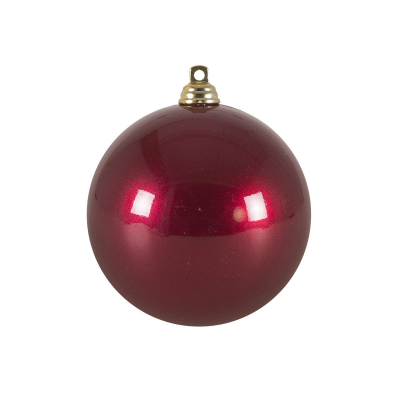 Bauble, 8cm Diameter, Burgundy