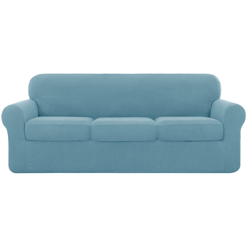 Housse pour canapé Pizarro, Mélange de polyester bleu acier